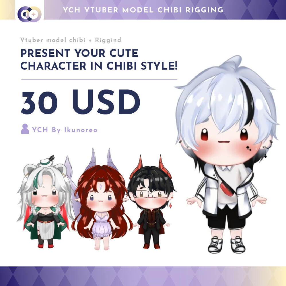 YCH - VTUBER MODEL CHIBI + RIGGING