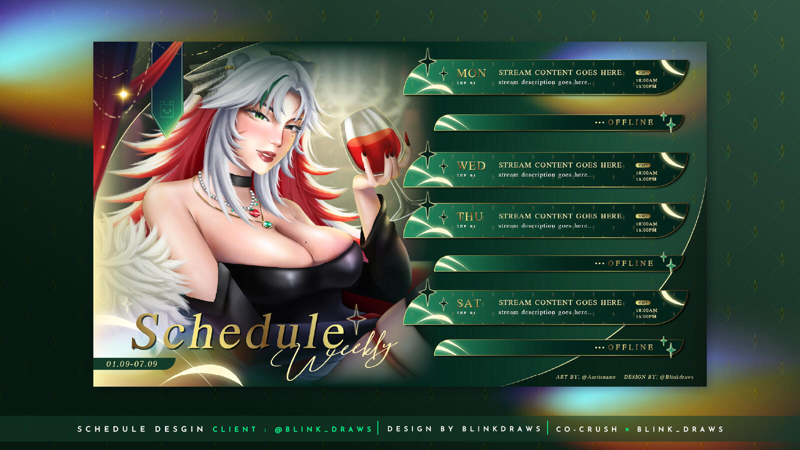 Surprise schedule : Blinkdraws | Client : Blinkdraws