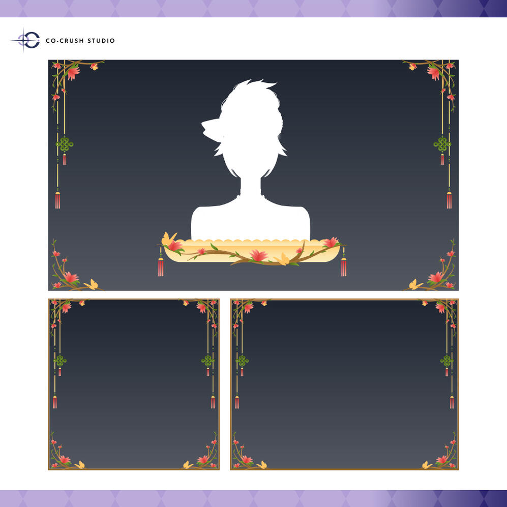 Chinese Minimal - Animated Webcam Frame &amp; Minimal Overlays