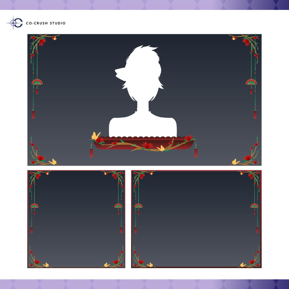 Chinese Minimal - Animated Webcam Frame &amp; Minimal Overlays